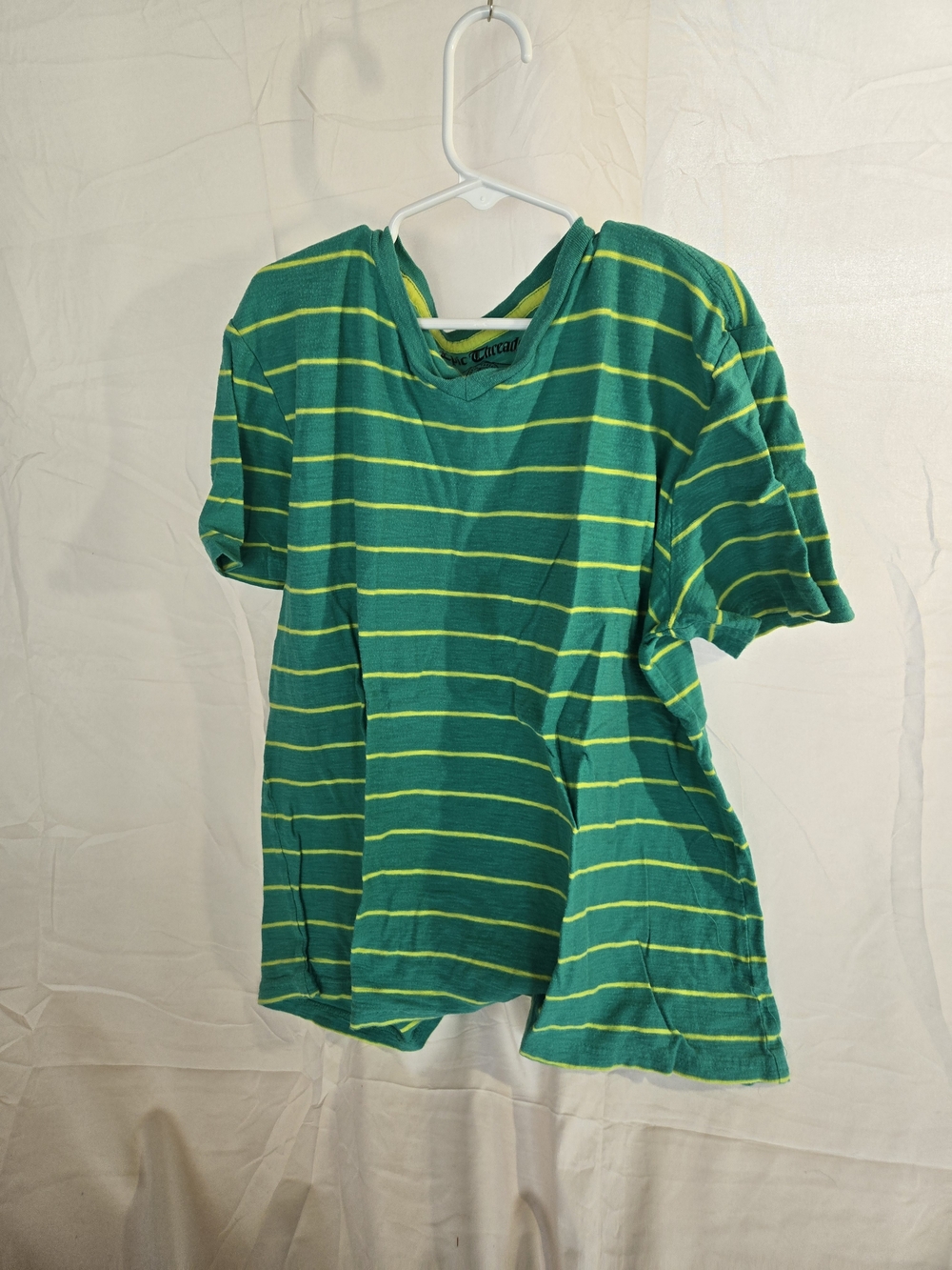 Epic Threads Green Tee with Yellow Stripes